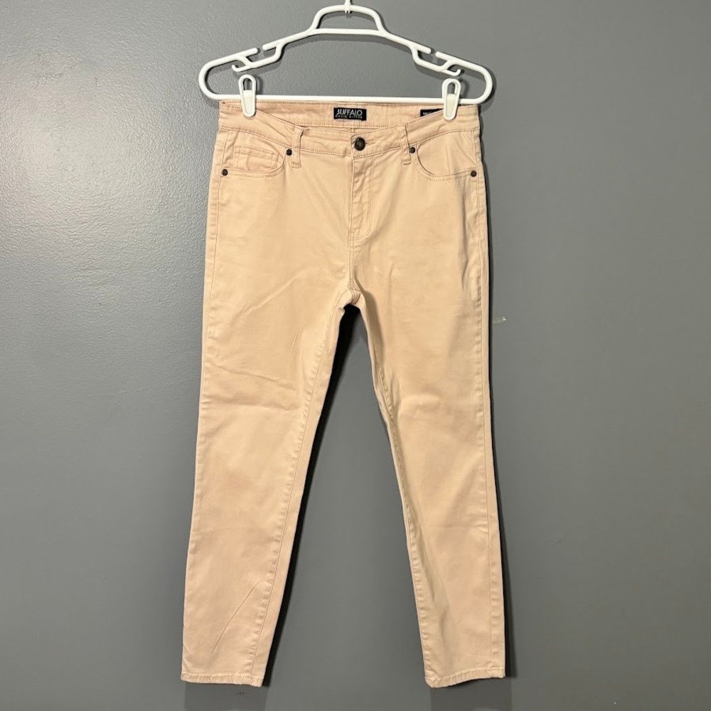 Buffalo David Bitton Pants Wmns 6/28 Pink Cotton Stretch Skinny Ankle Chic Boho